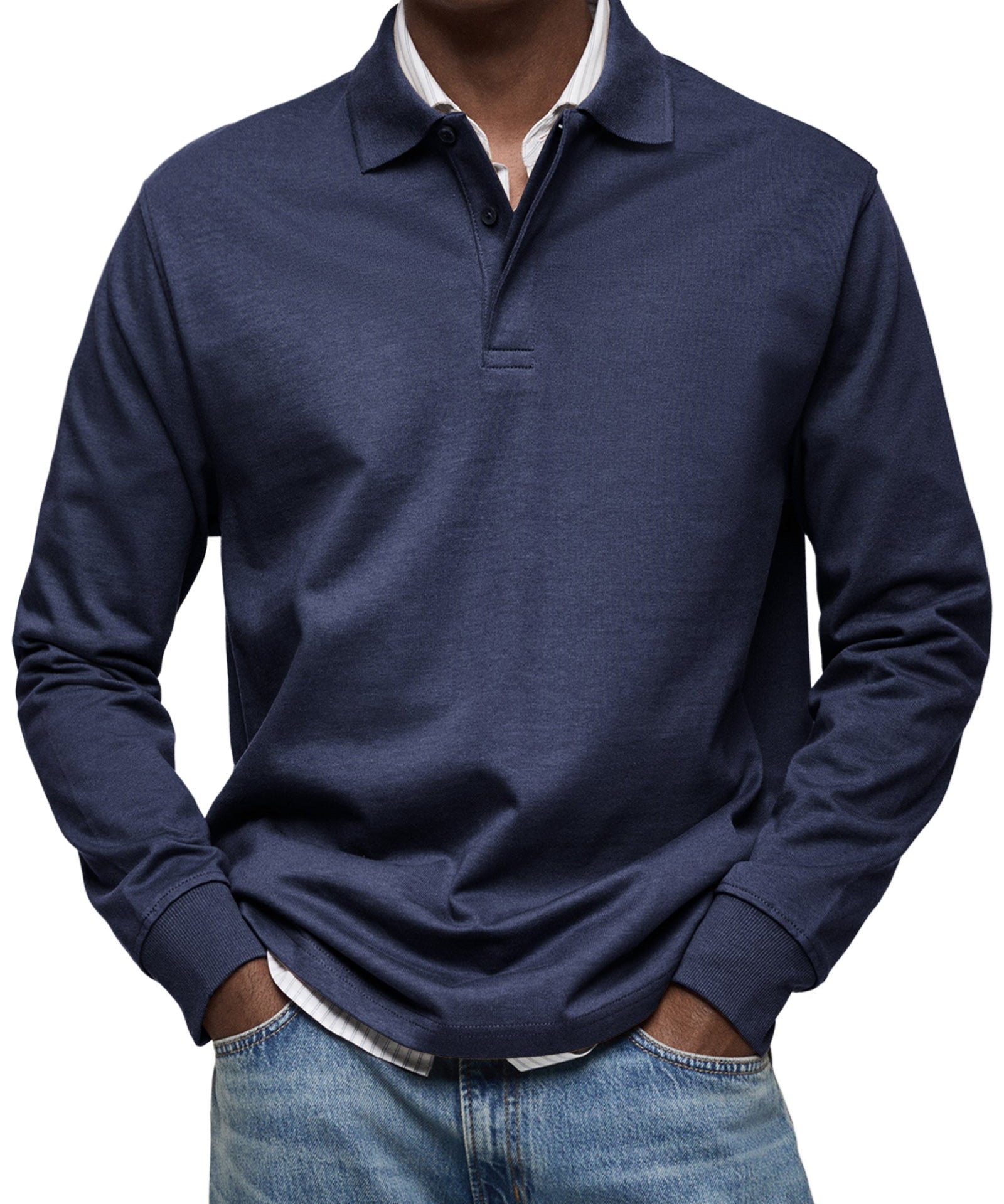 Polo de Luxe à Manches Longues pour Homme
