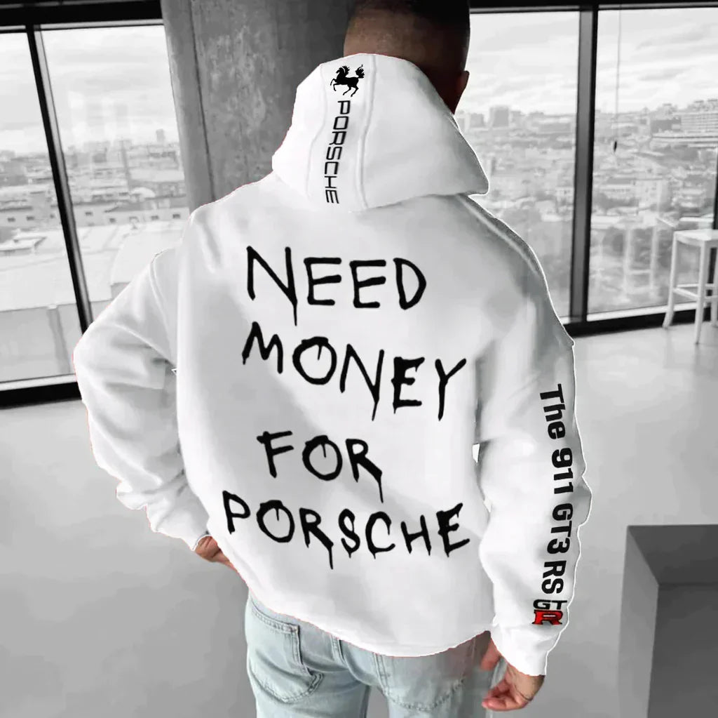 Hoodie homme confortable à imprimé graphique moderne