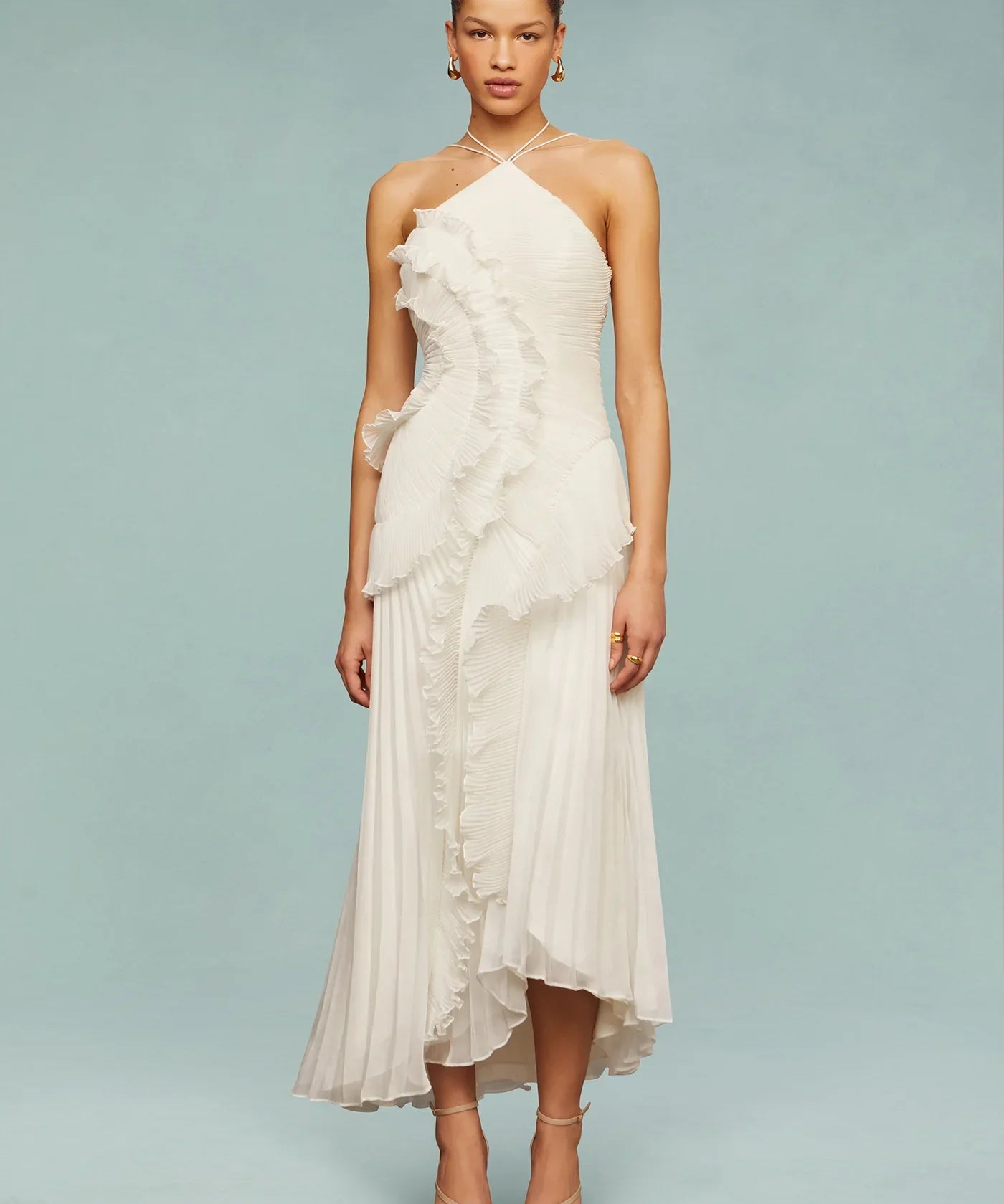 Robe Maxi à Volants - Coupe Fluide Élégante d’Été