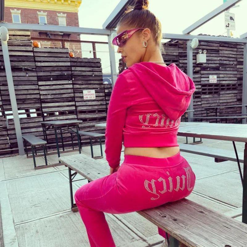 Ensemble de sport brillant pour femmes Juteux