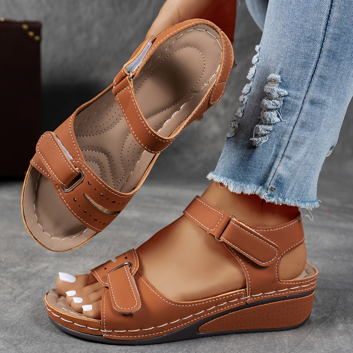 Sandales ergonomiques pour femme – Soutien structuré, semelle confortable, au quotidien