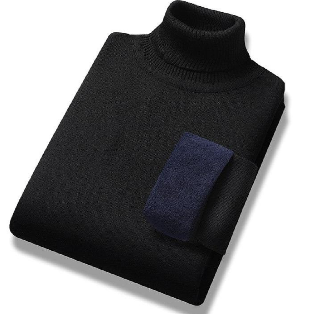 Pull en maille pour hommes avec col roulé | Manches longues