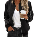 Veste Bomber Courte Pour Femmes | Fermeture Éclair