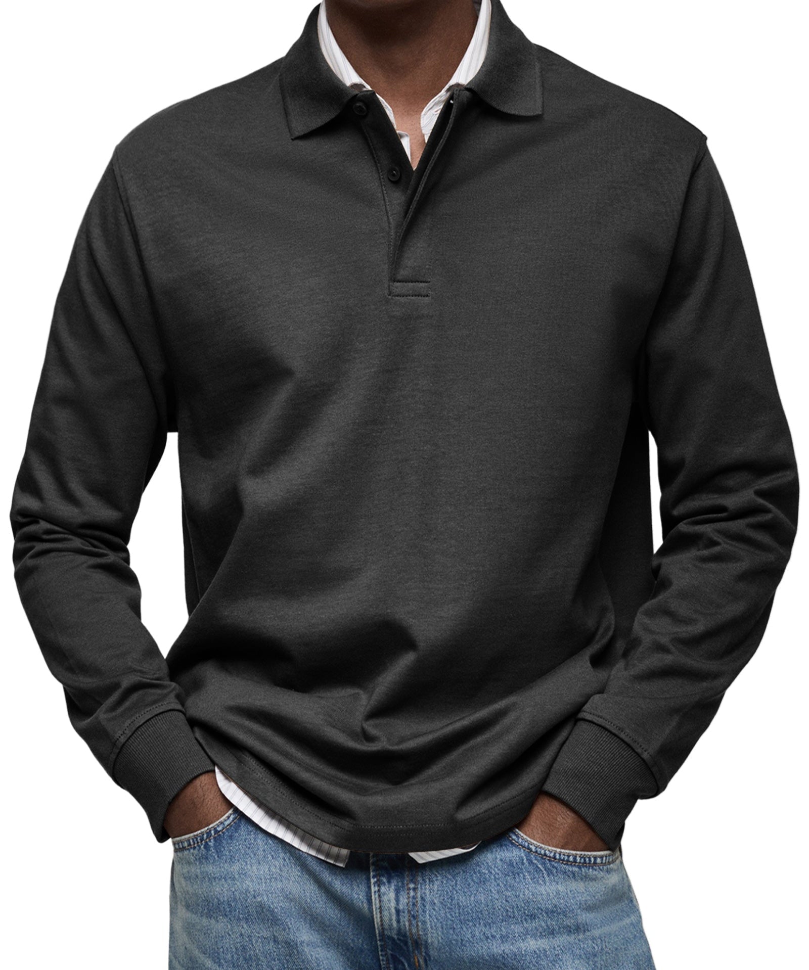 Polo de Luxe à Manches Longues pour Homme