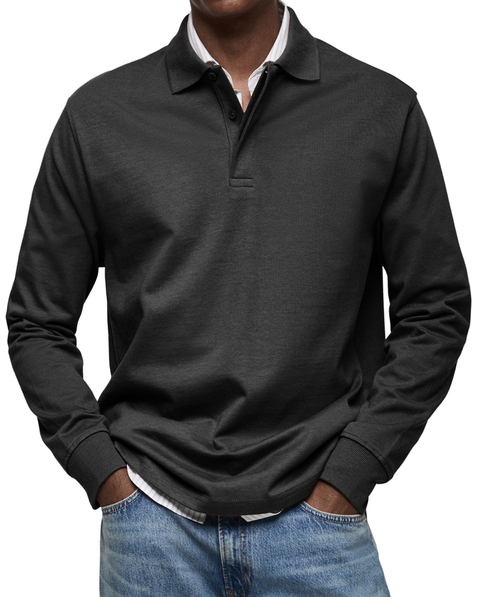 Polo de Luxe à Manches Longues pour Homme