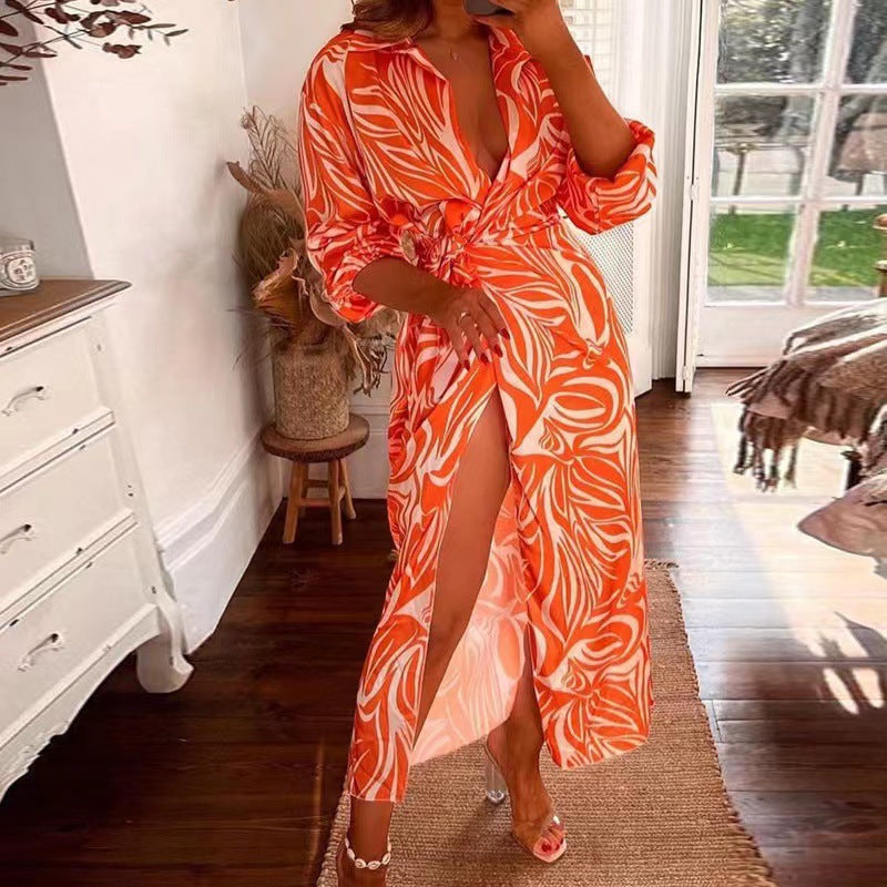 Robe portefeuille à motifs