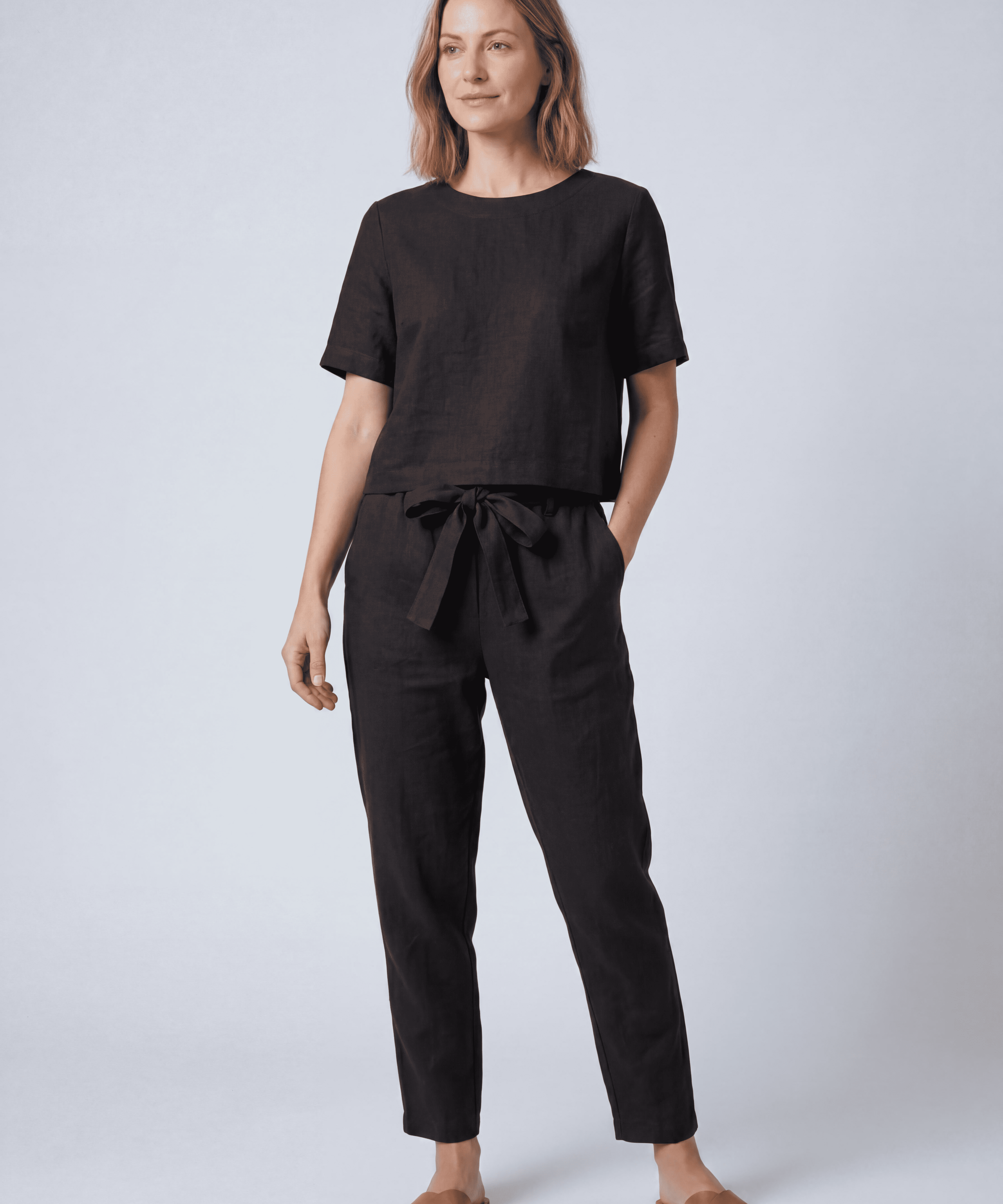 Ensemble Pull et Pantalon Manches Courtes - Confort Élégant Moderne