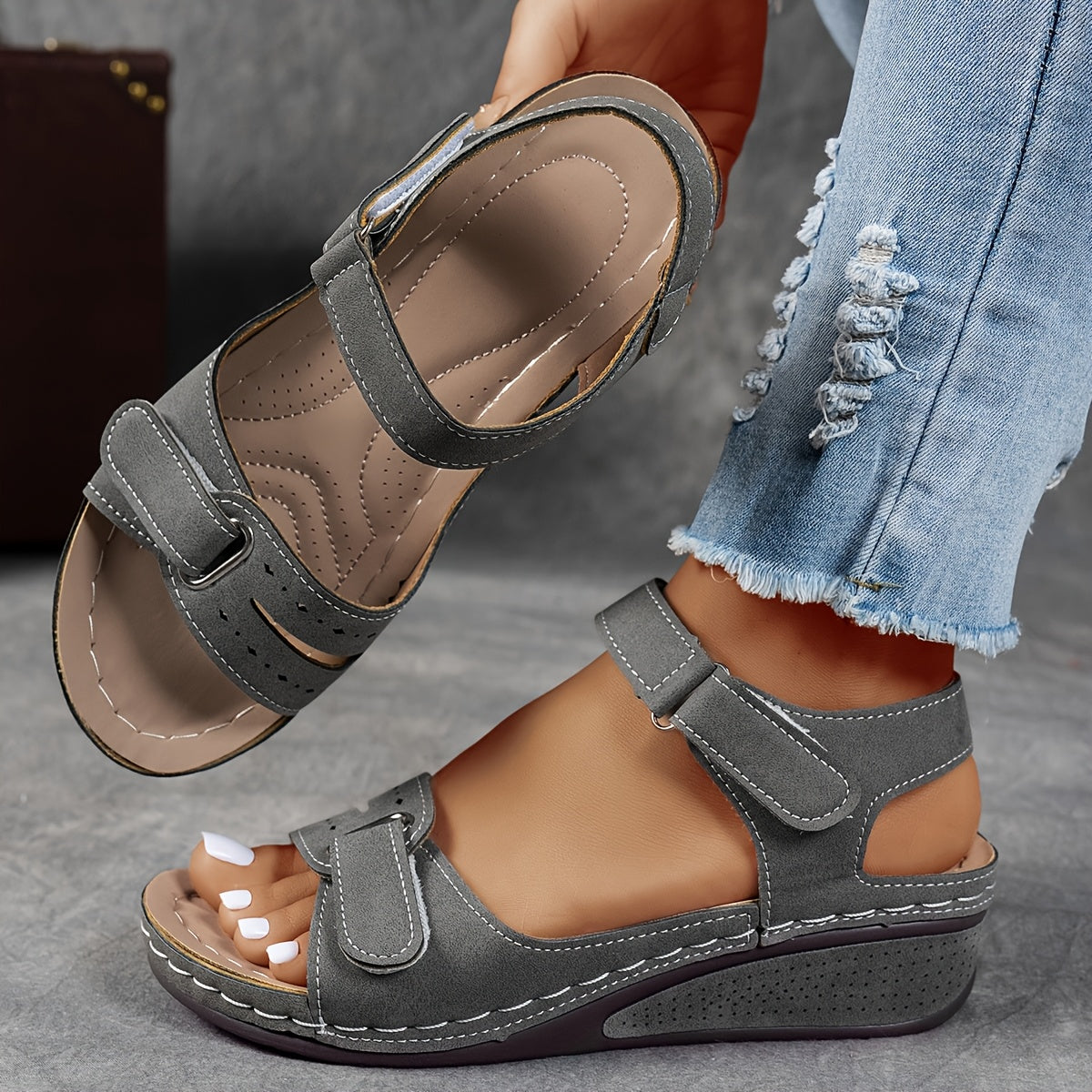 Sandales ergonomiques pour femme – Soutien structuré, semelle confortable, au quotidien