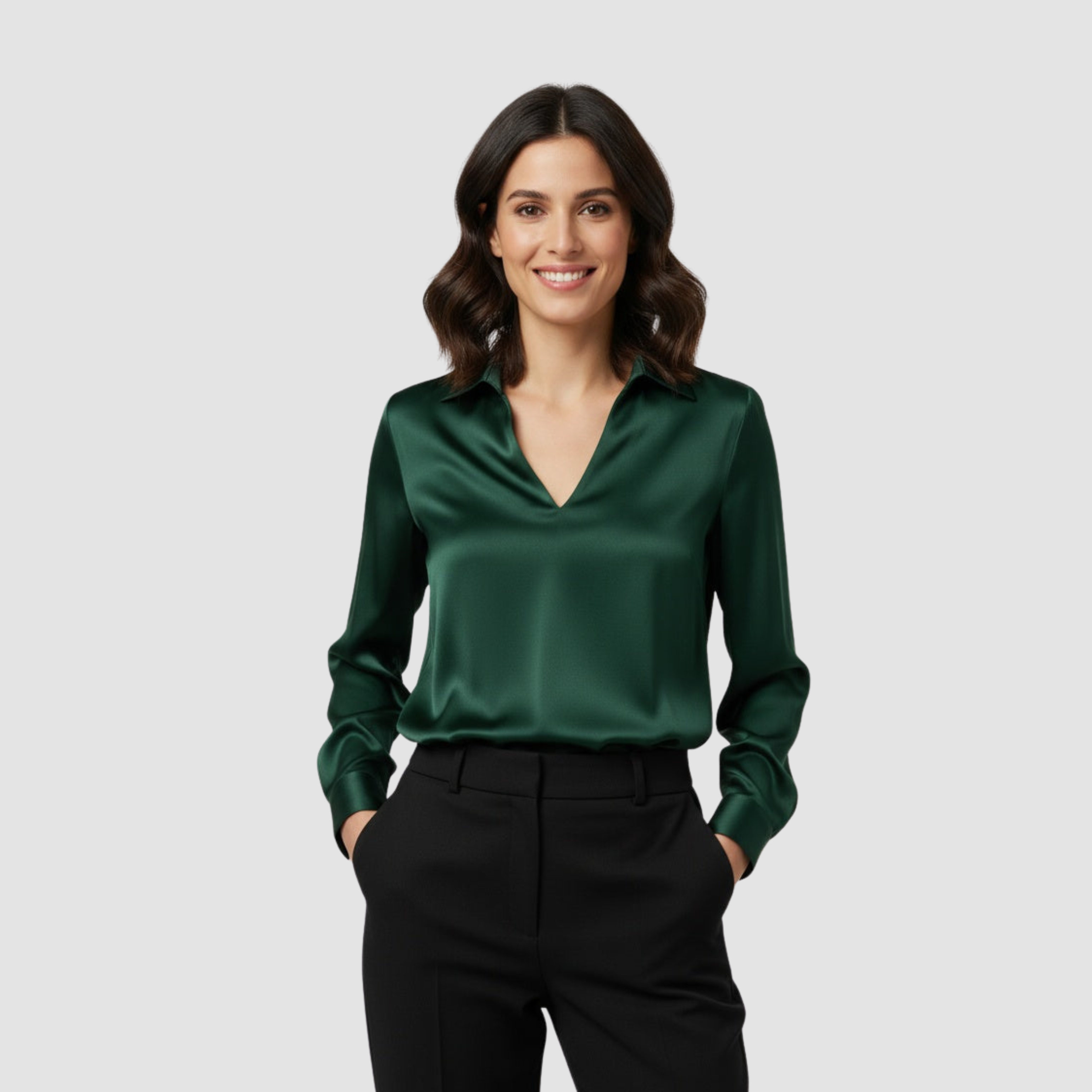 Blouse Satinée Élégance Intemporelle