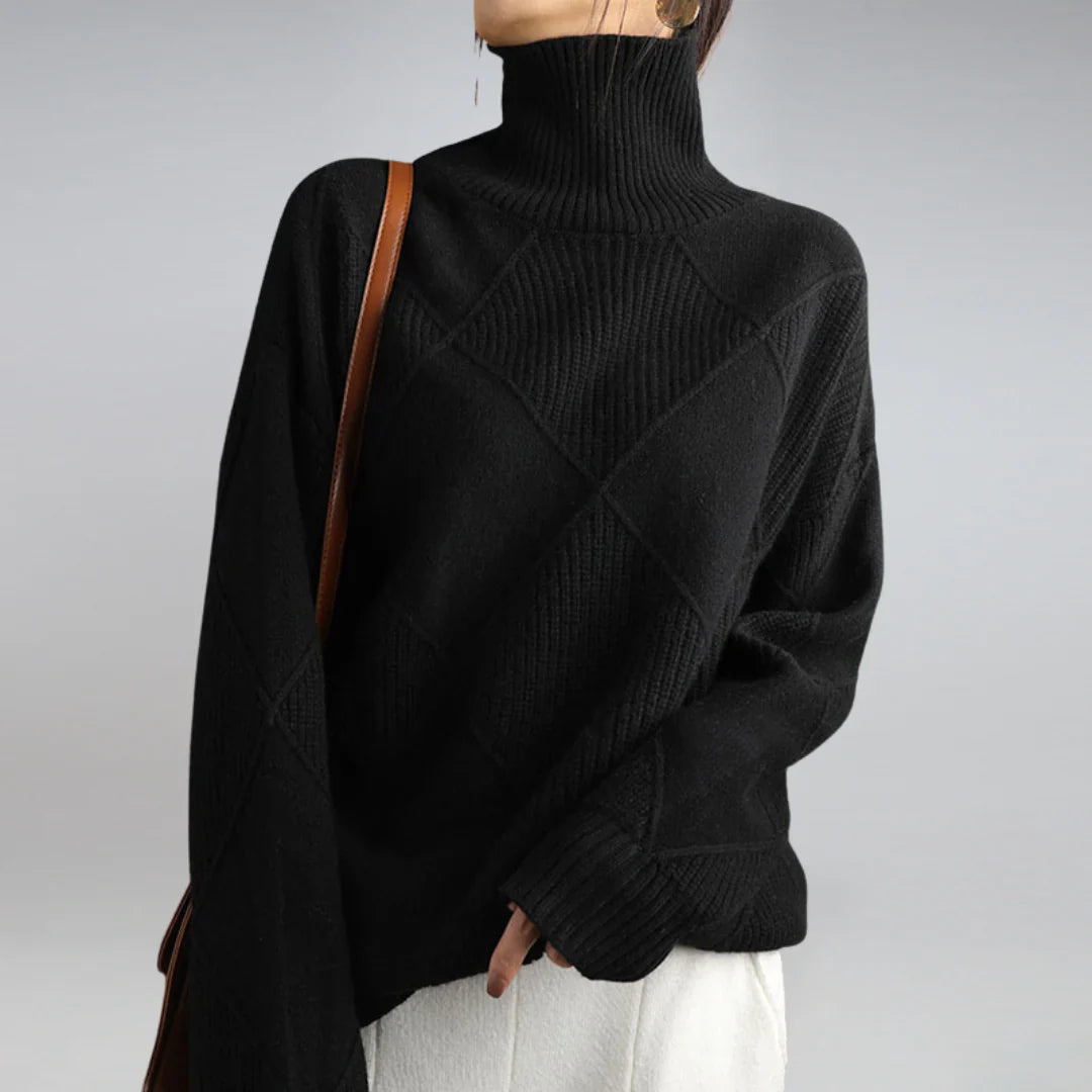 Pull Col Roulé en Cachemire Doux pour Femmes