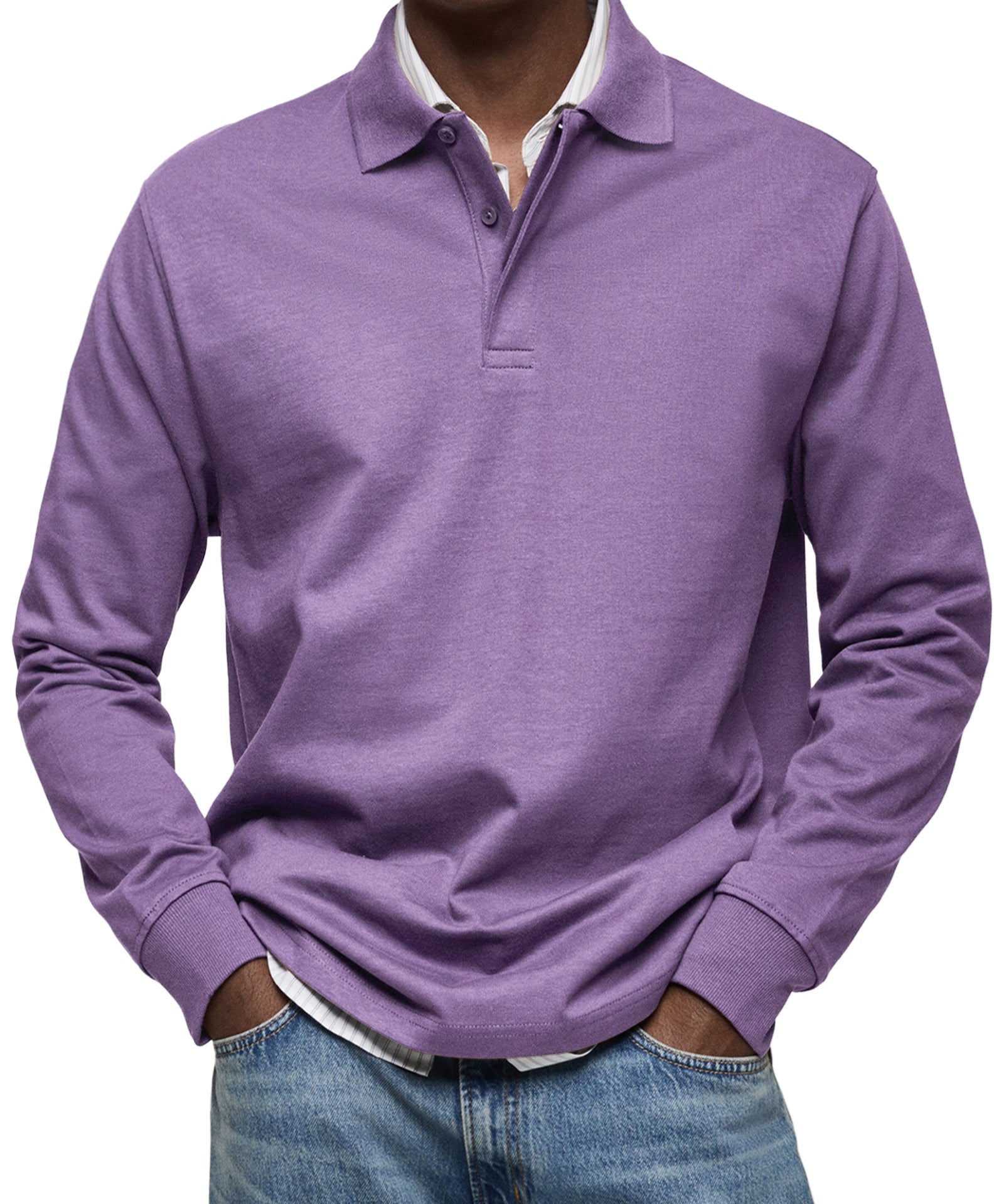 Polo de Luxe à Manches Longues pour Homme