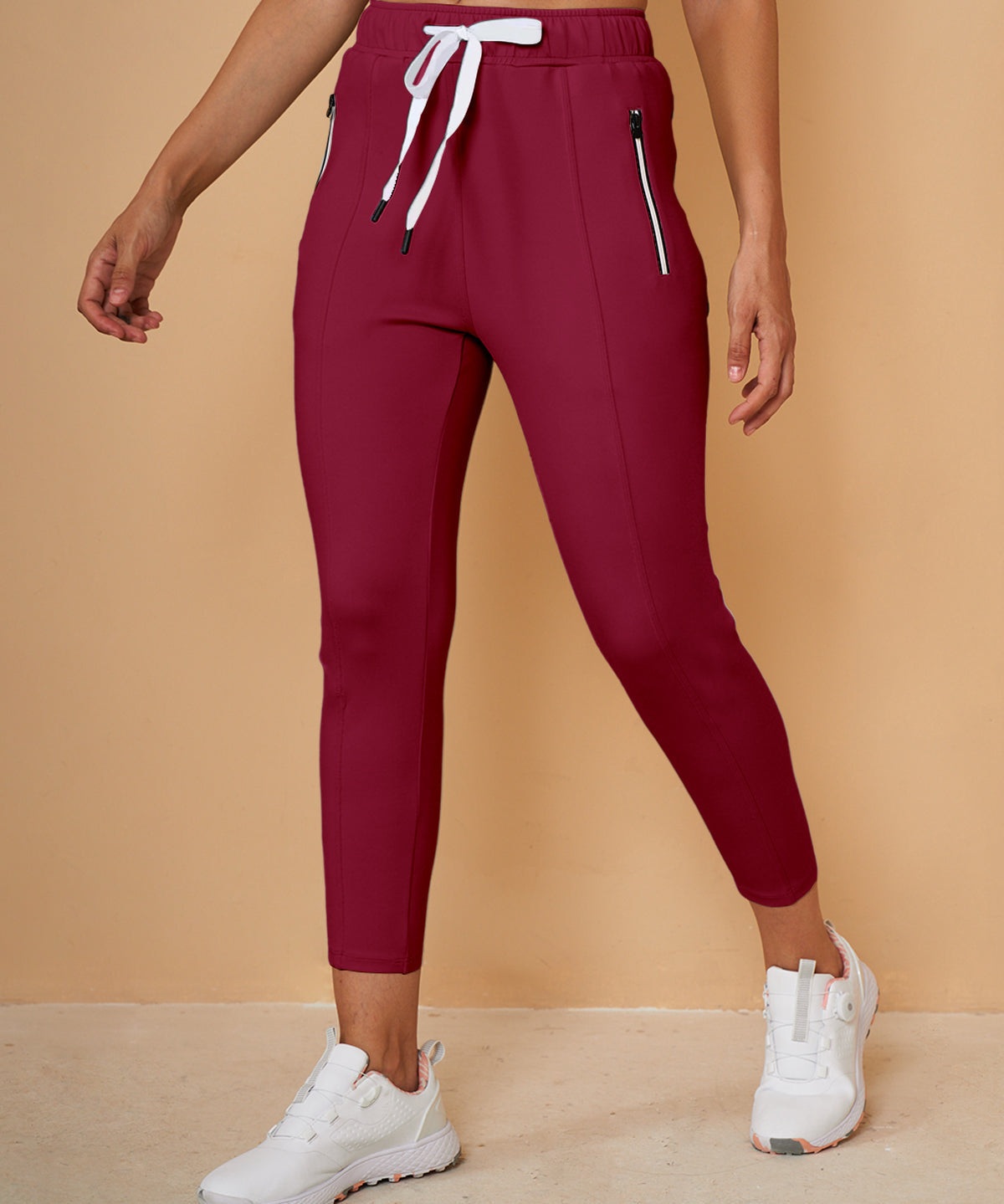 Pantalon Capri en Sweat avec Cordon de Serrage – Coupe Décontractée