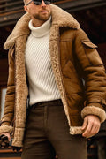 Veste en Cuir Épais pour Homme – Style Robuste & Premium