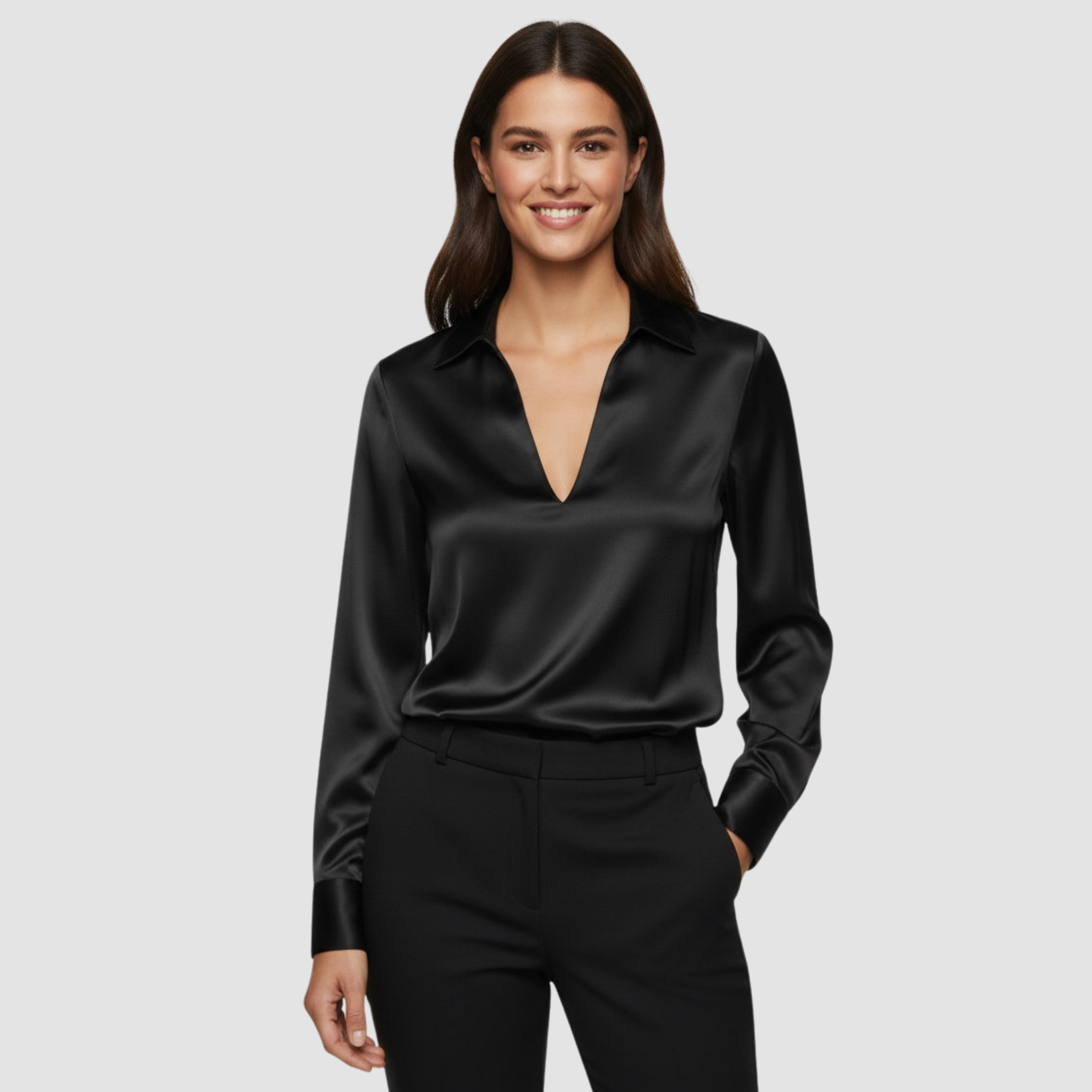 Blouse Satinée Élégance Intemporelle