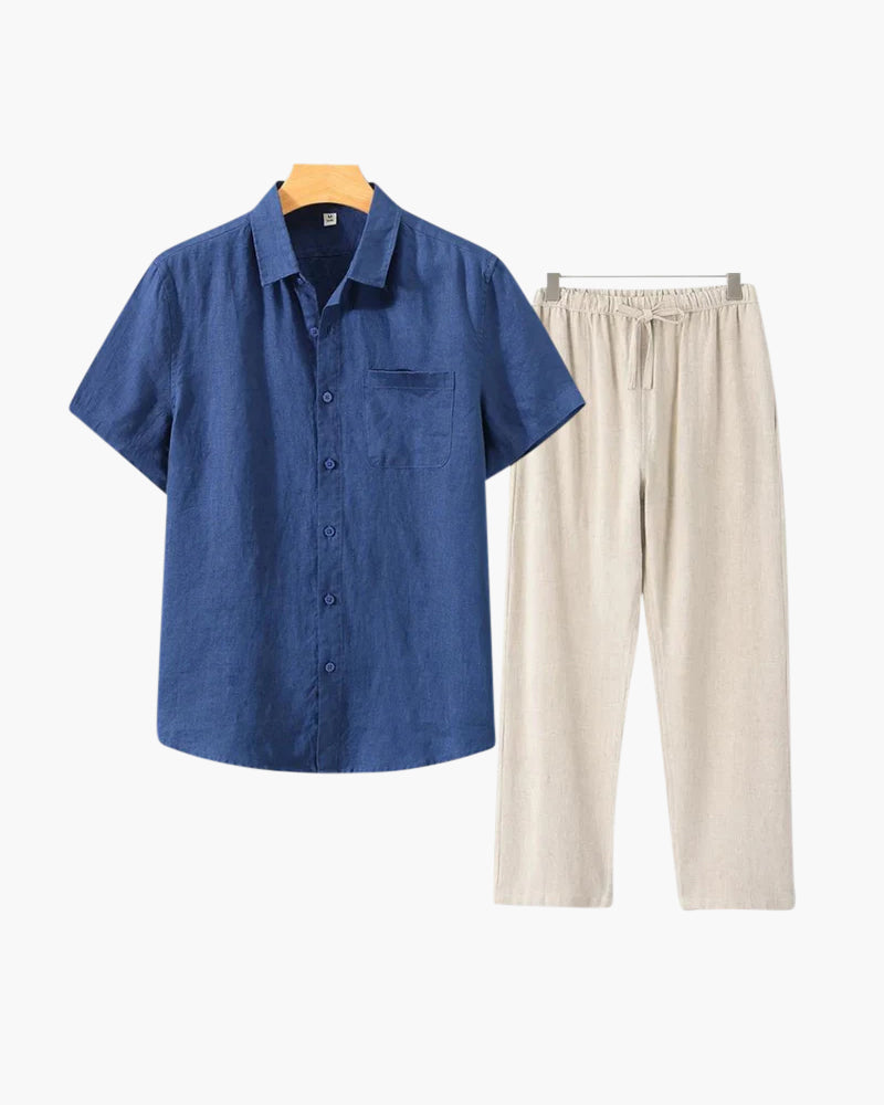 T-shirt en Lin Argenté à Manches Courtes – Léger et Élégant