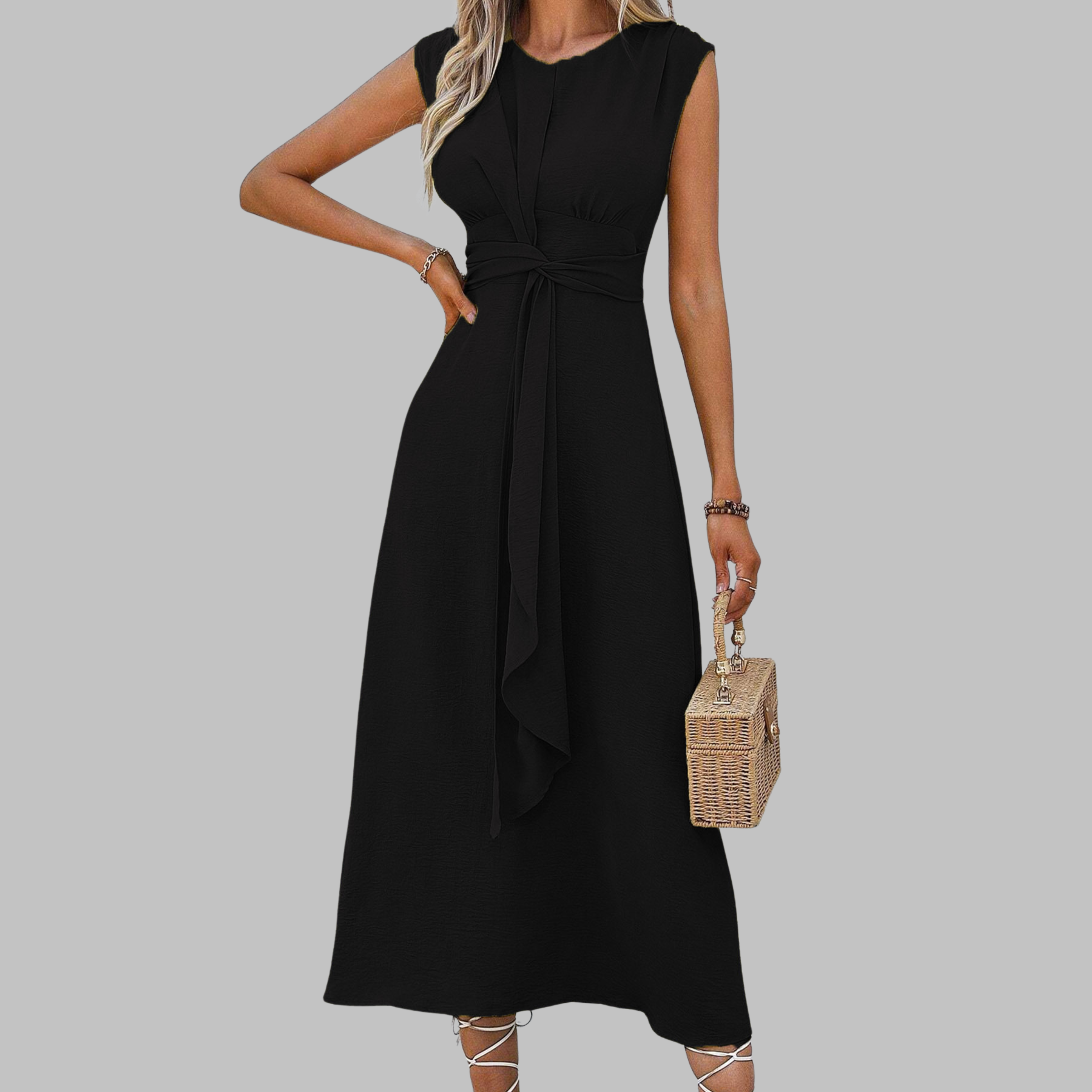 Robe maxi élégante sans manches
