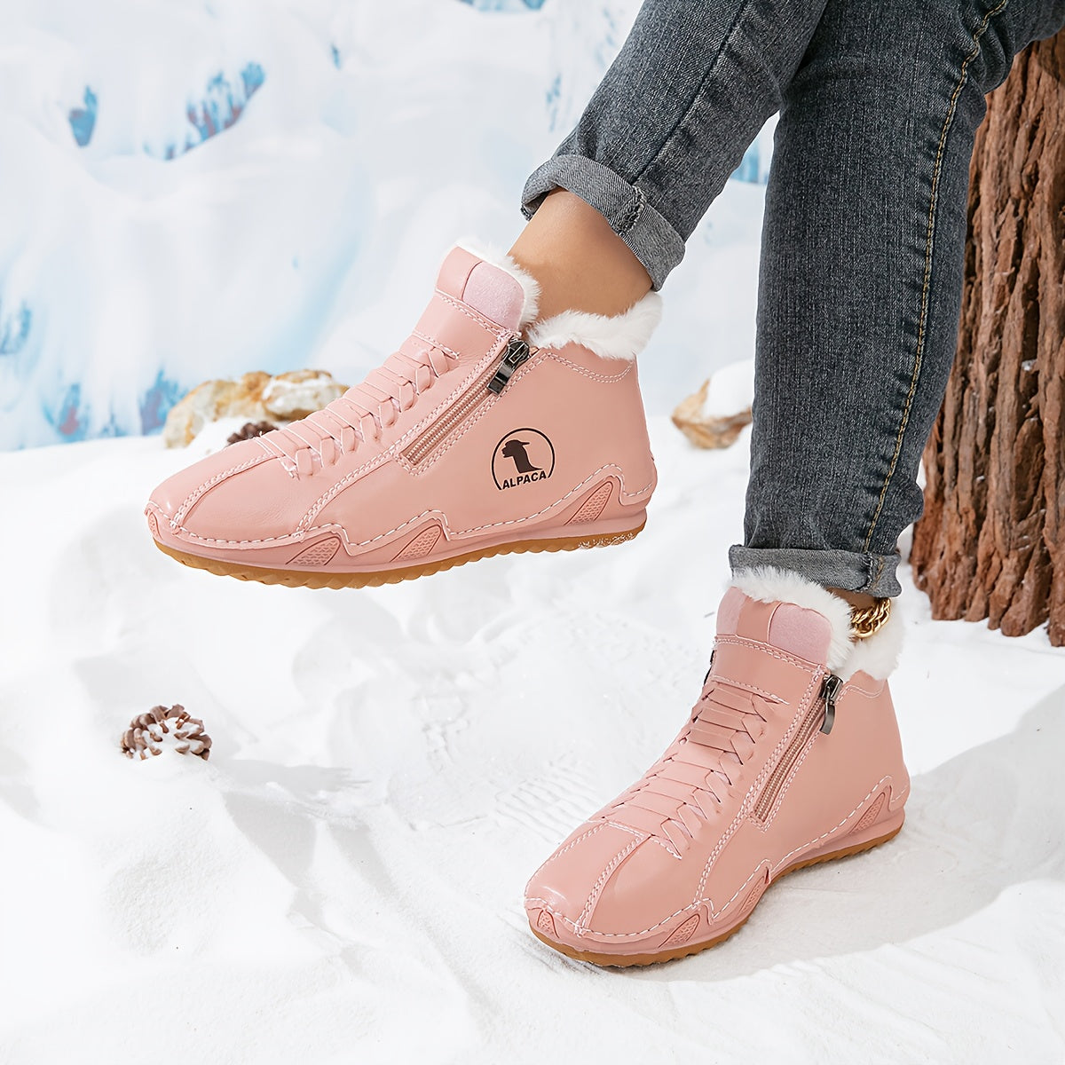 Bottines d’Hiver Confortables à Soutien Ergonomique