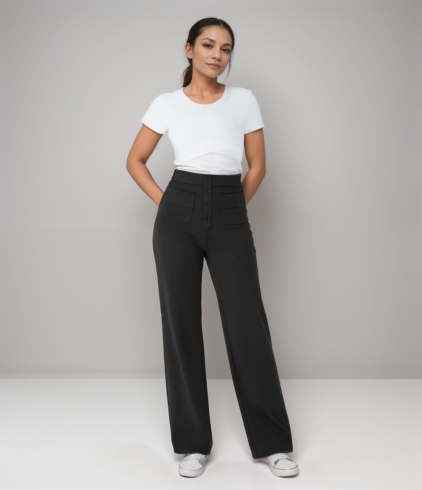 Pantalon Sculptant Taille Haute & Effet Gainant