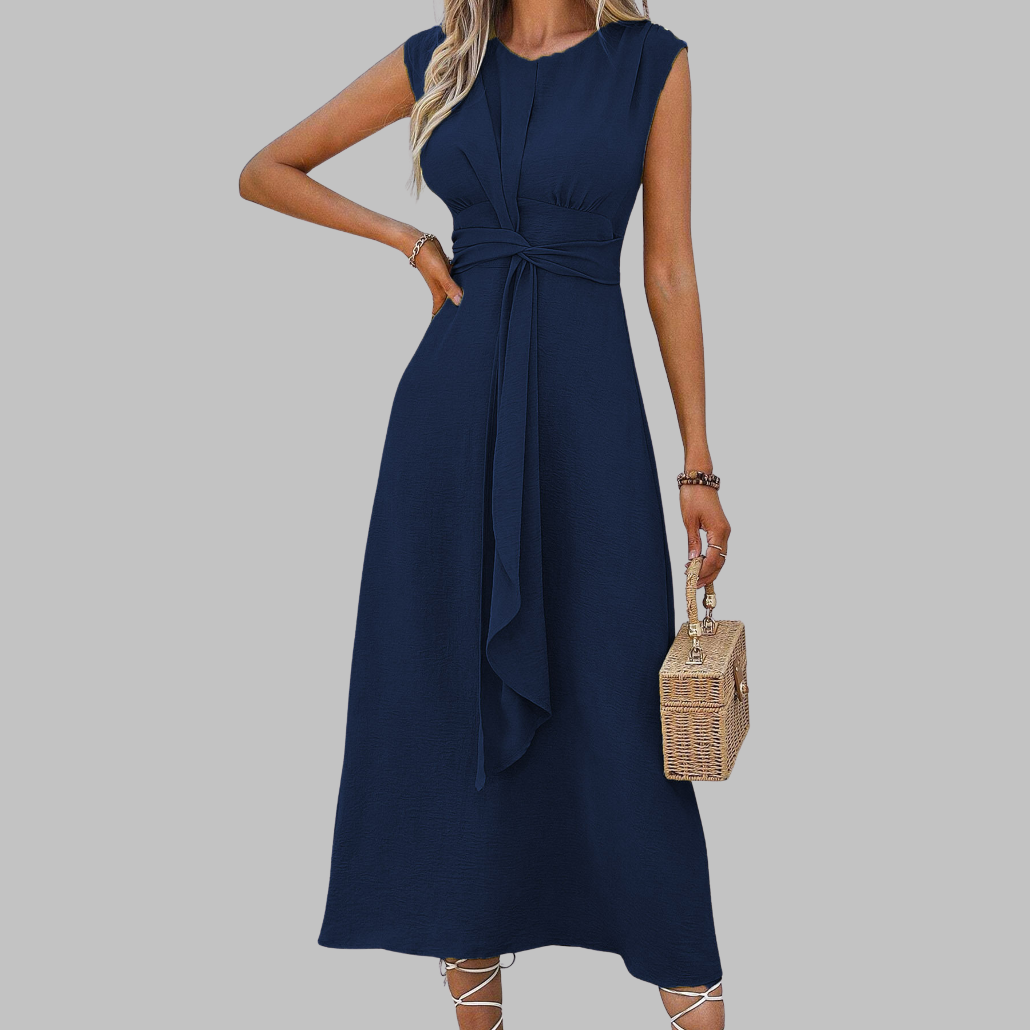 Robe maxi élégante sans manches