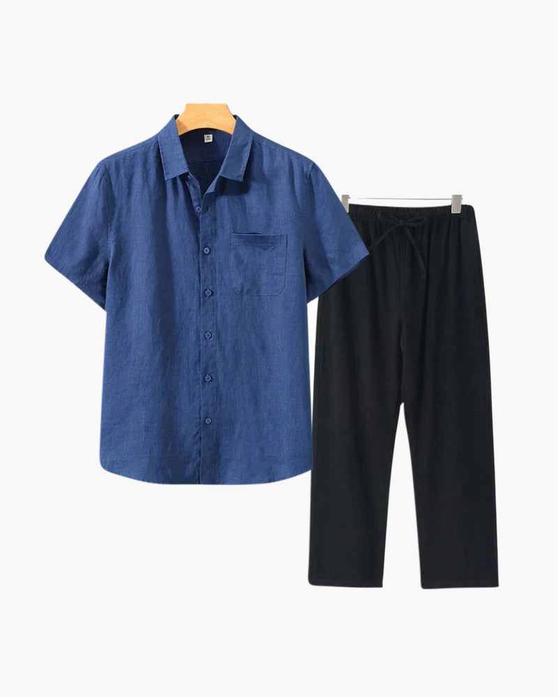 T-shirt en Lin Argenté à Manches Courtes – Léger et Élégant