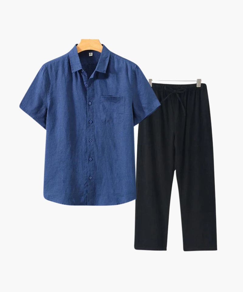 T-shirt en Lin Argenté à Manches Courtes – Léger et Élégant