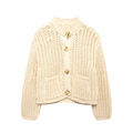 Veste Courte en Maille Chic pour Femme, Idéale pour la Superposition