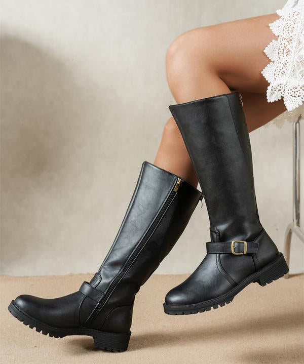 Bottes Confortables à Talons Bas pour le Quotidien