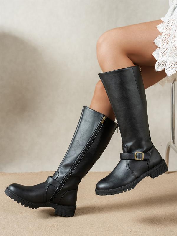 Bottes Confortables à Talons Bas pour le Quotidien