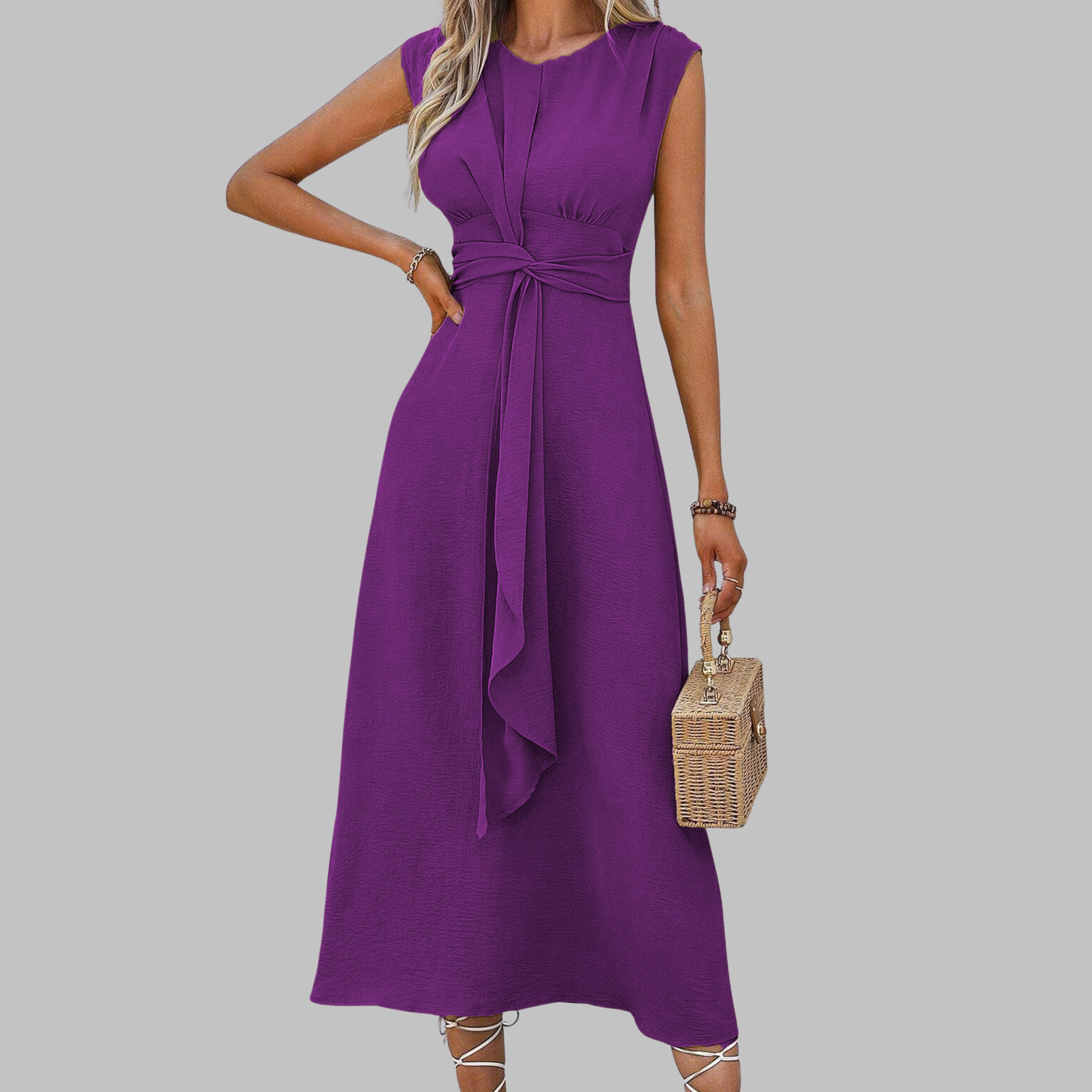 Robe maxi élégante sans manches