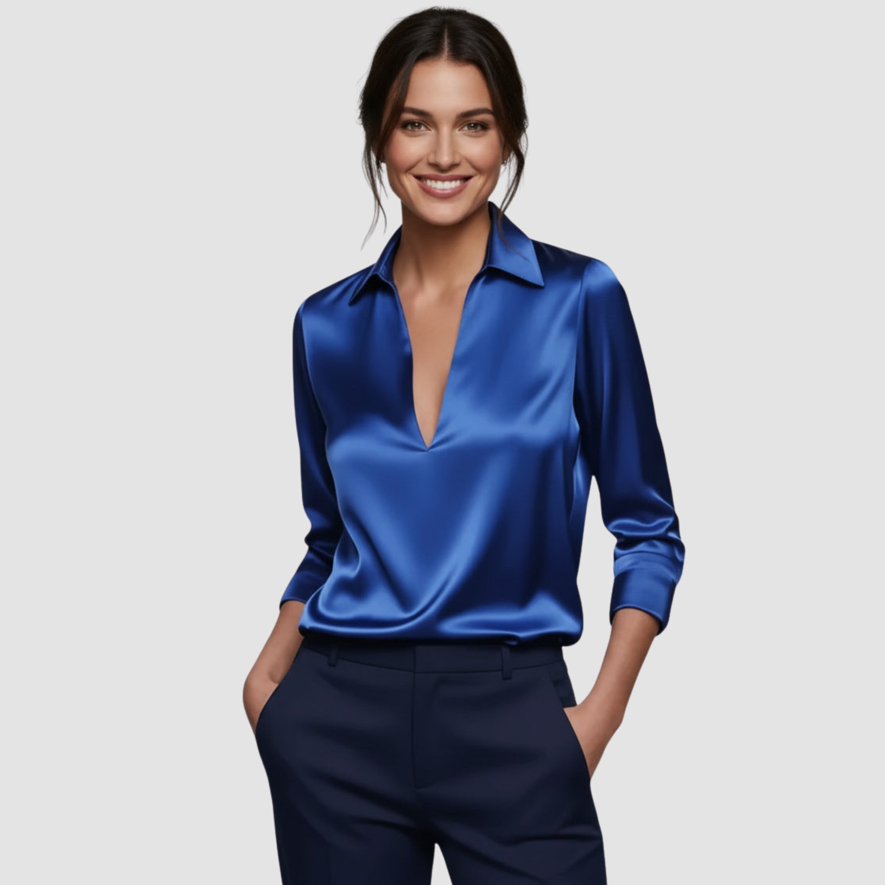 Blouse Satinée Élégance Intemporelle