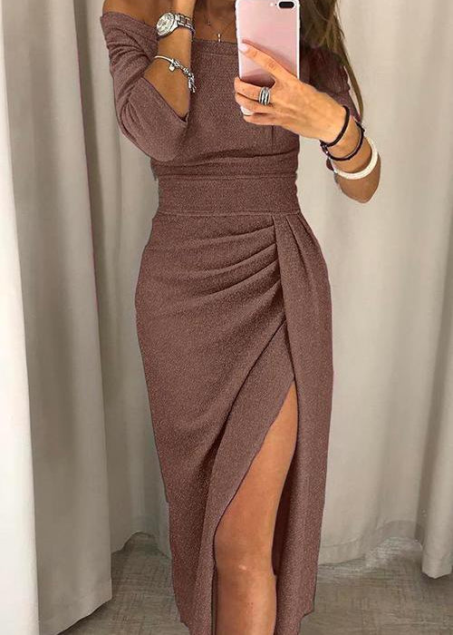 Robe de soirée chic à épaules dénudées
