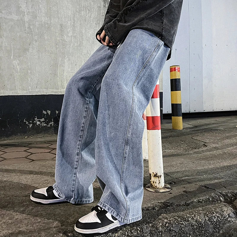 Jean baggy décontracté à jambes larges pour homme