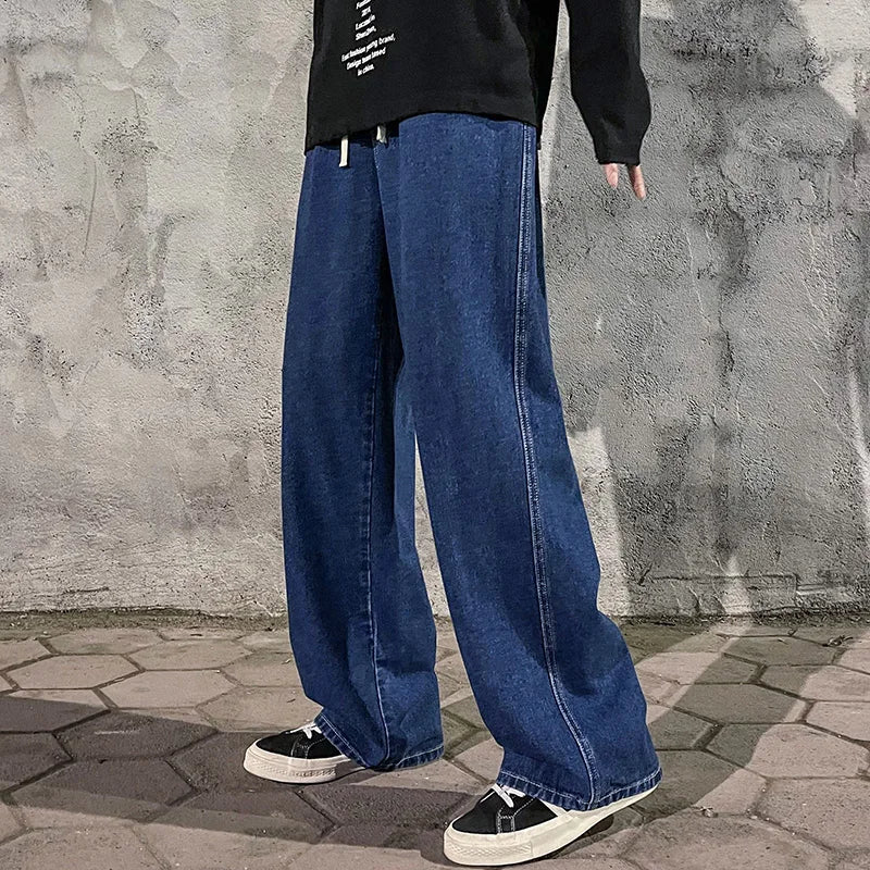 Jean baggy décontracté à jambes larges pour homme