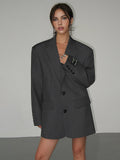 Blazer Oversized Élégant pour Femme – Revers Classique