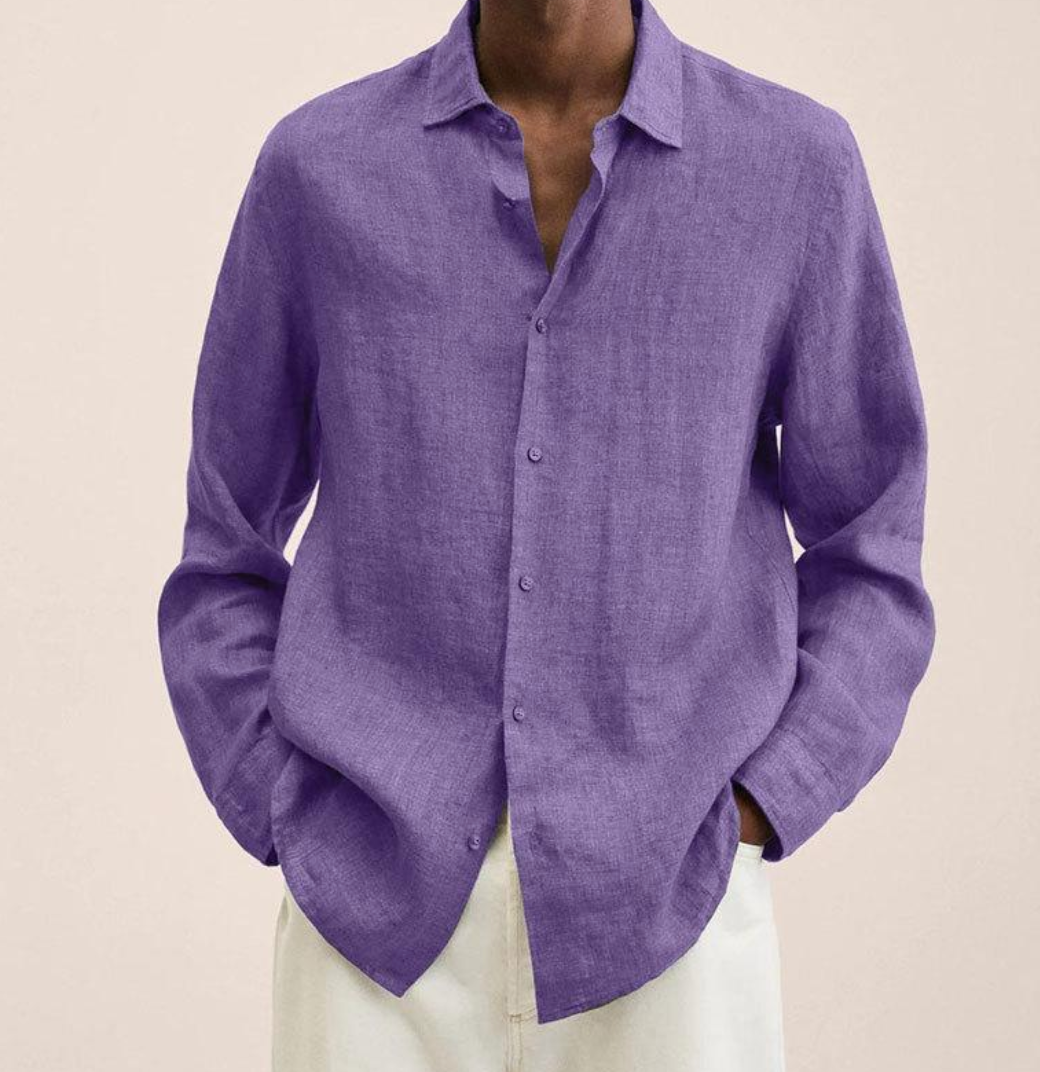 Chemise en Coton-Lin pour Hommes – Aérée, Classique & Confortable
