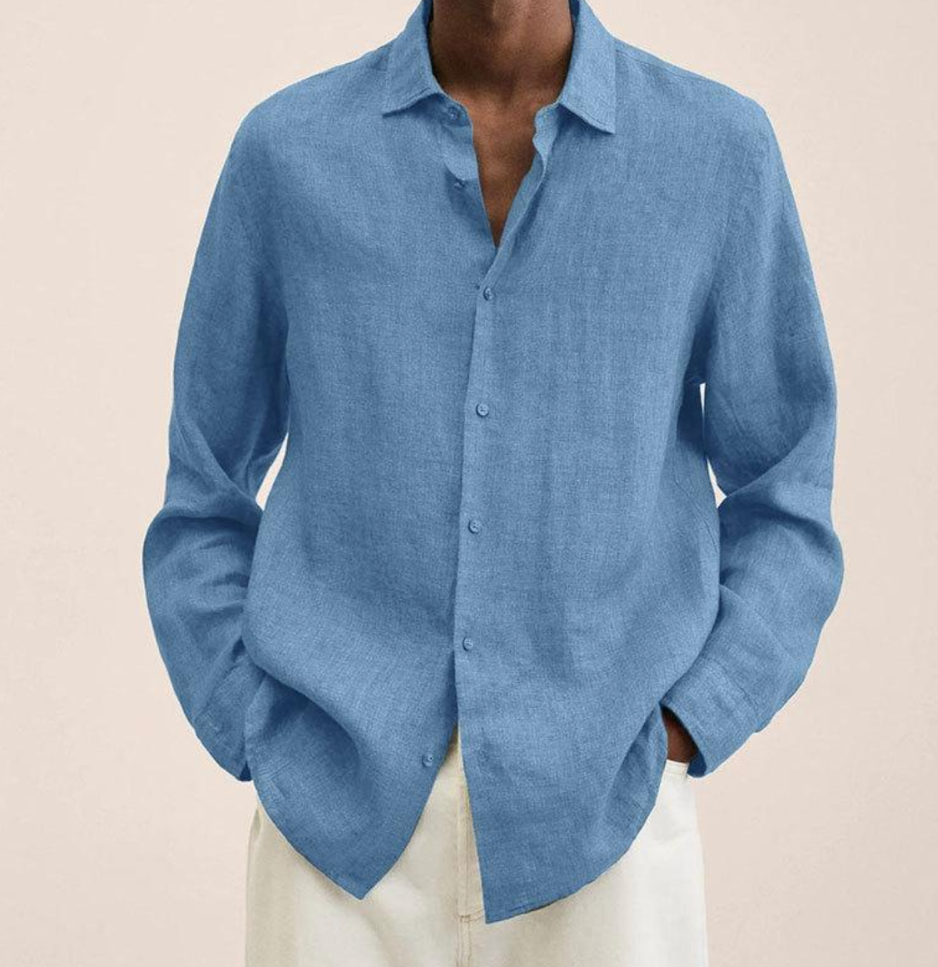 Chemise en Coton-Lin pour Hommes – Aérée, Classique & Confortable