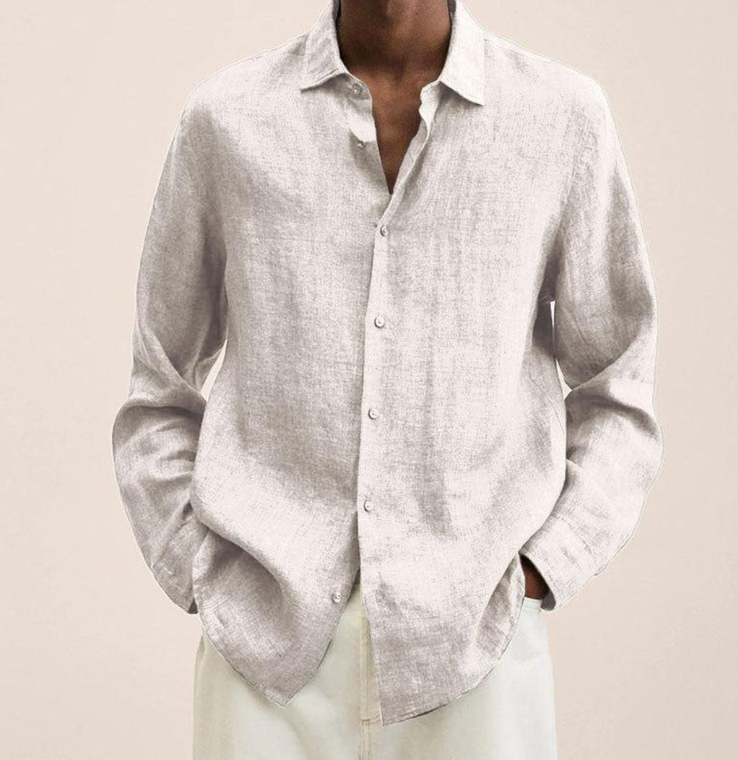 Chemise en Coton-Lin pour Hommes – Aérée, Classique & Confortable