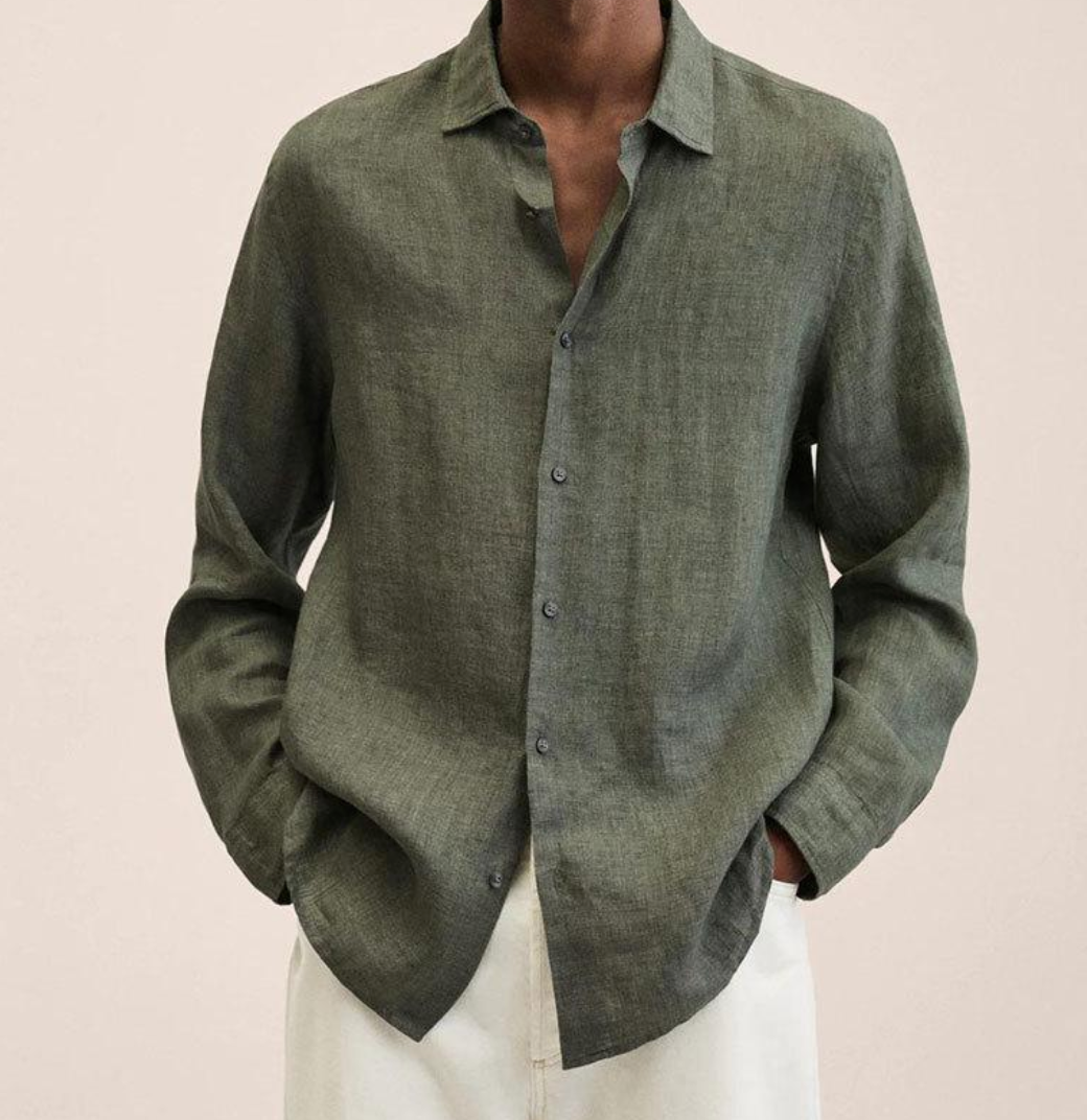 Chemise en Coton-Lin pour Hommes – Aérée, Classique & Confortable