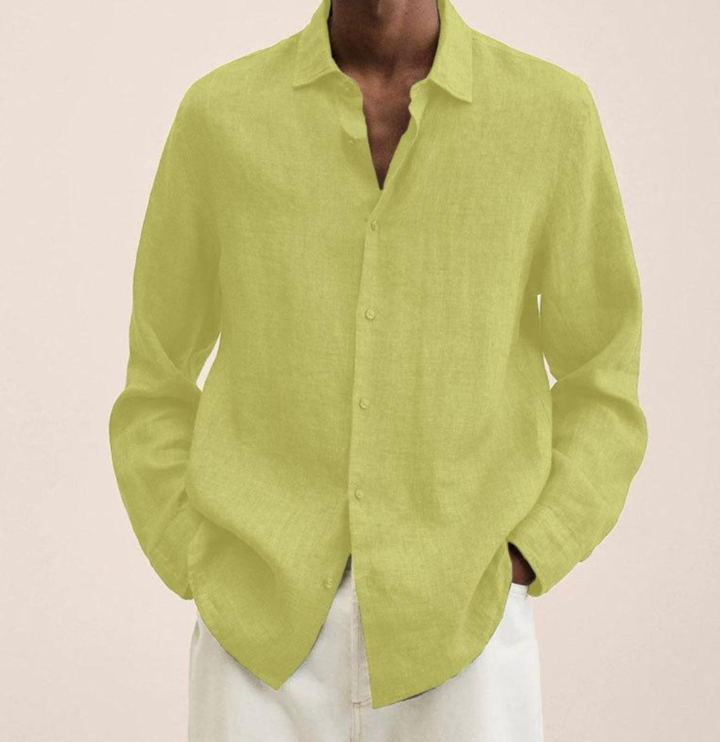 Chemise en Coton-Lin pour Hommes – Aérée, Classique & Confortable