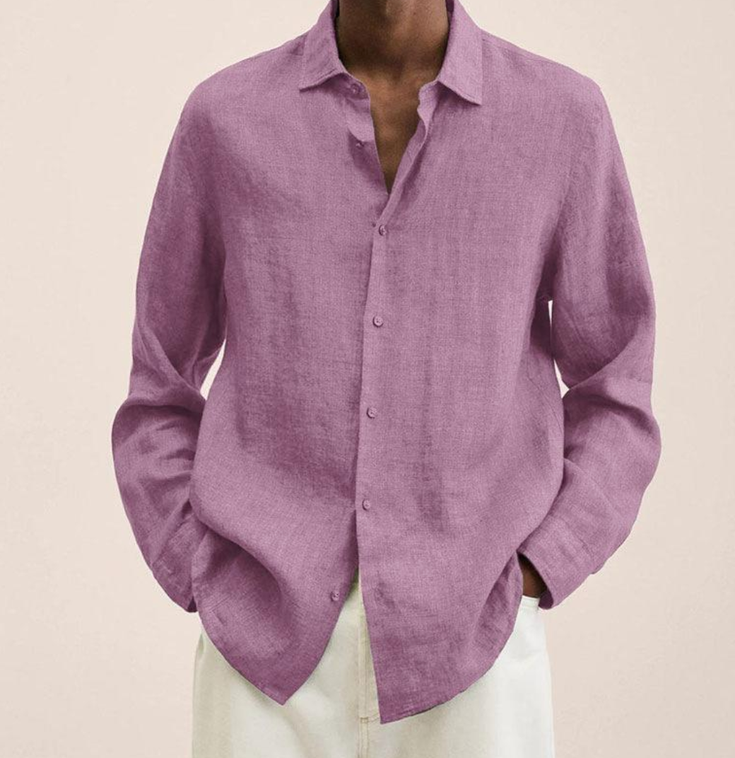 Chemise en Coton-Lin pour Hommes – Aérée, Classique & Confortable