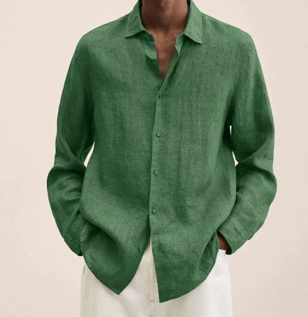 Chemise en Coton-Lin pour Hommes – Aérée, Classique & Confortable