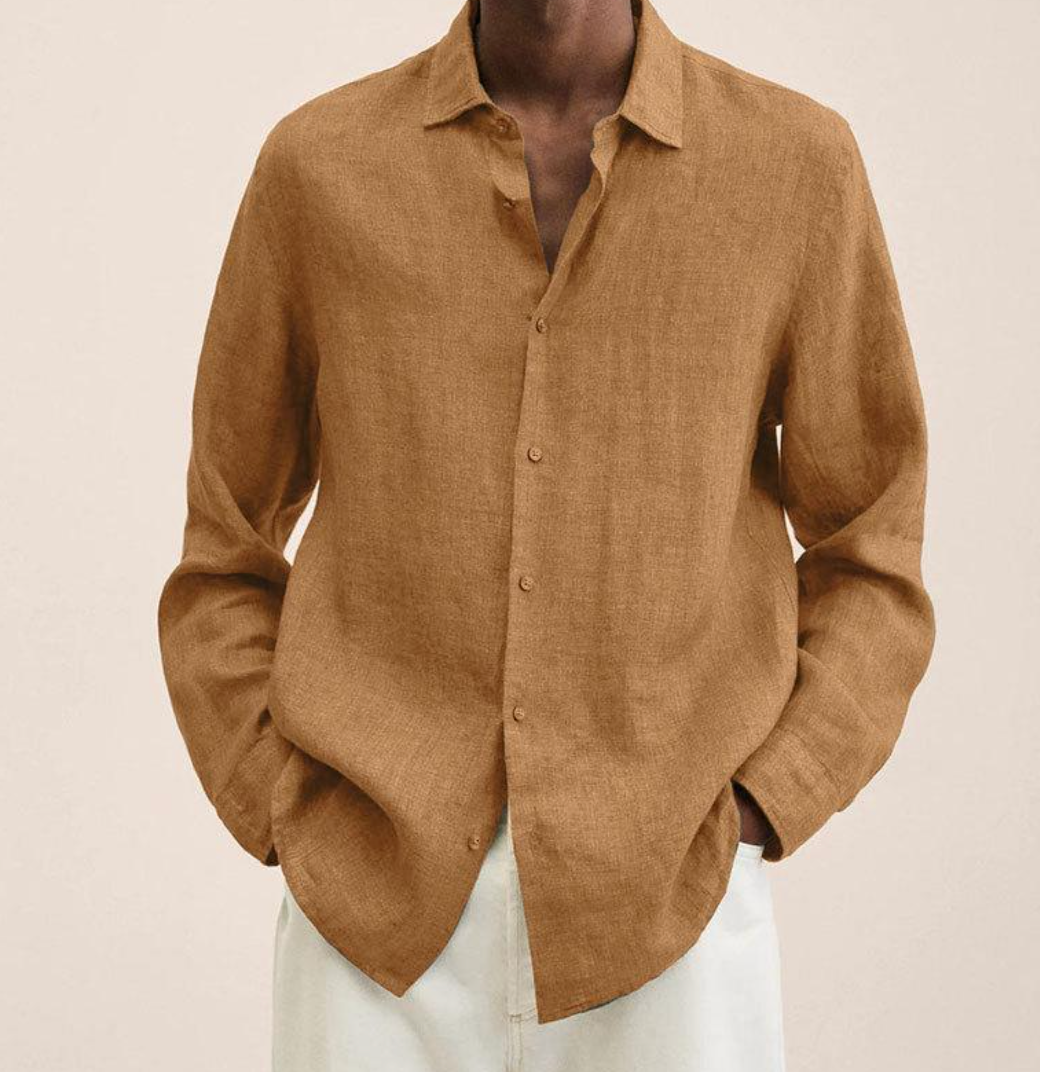 Chemise en Coton-Lin pour Hommes – Aérée, Classique & Confortable