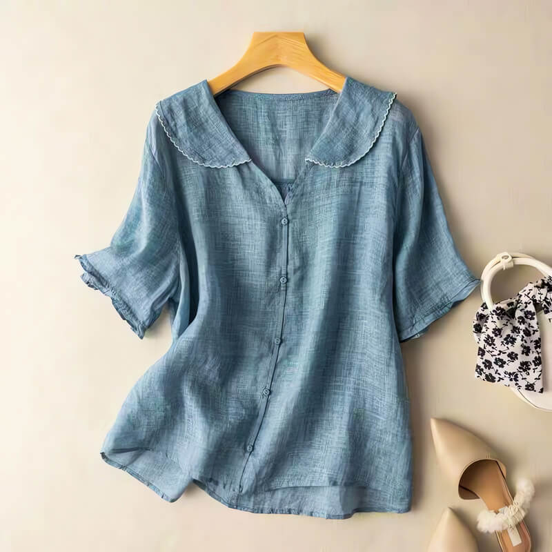 Chemisier Coton-Lin & Coupe Fluide Chic