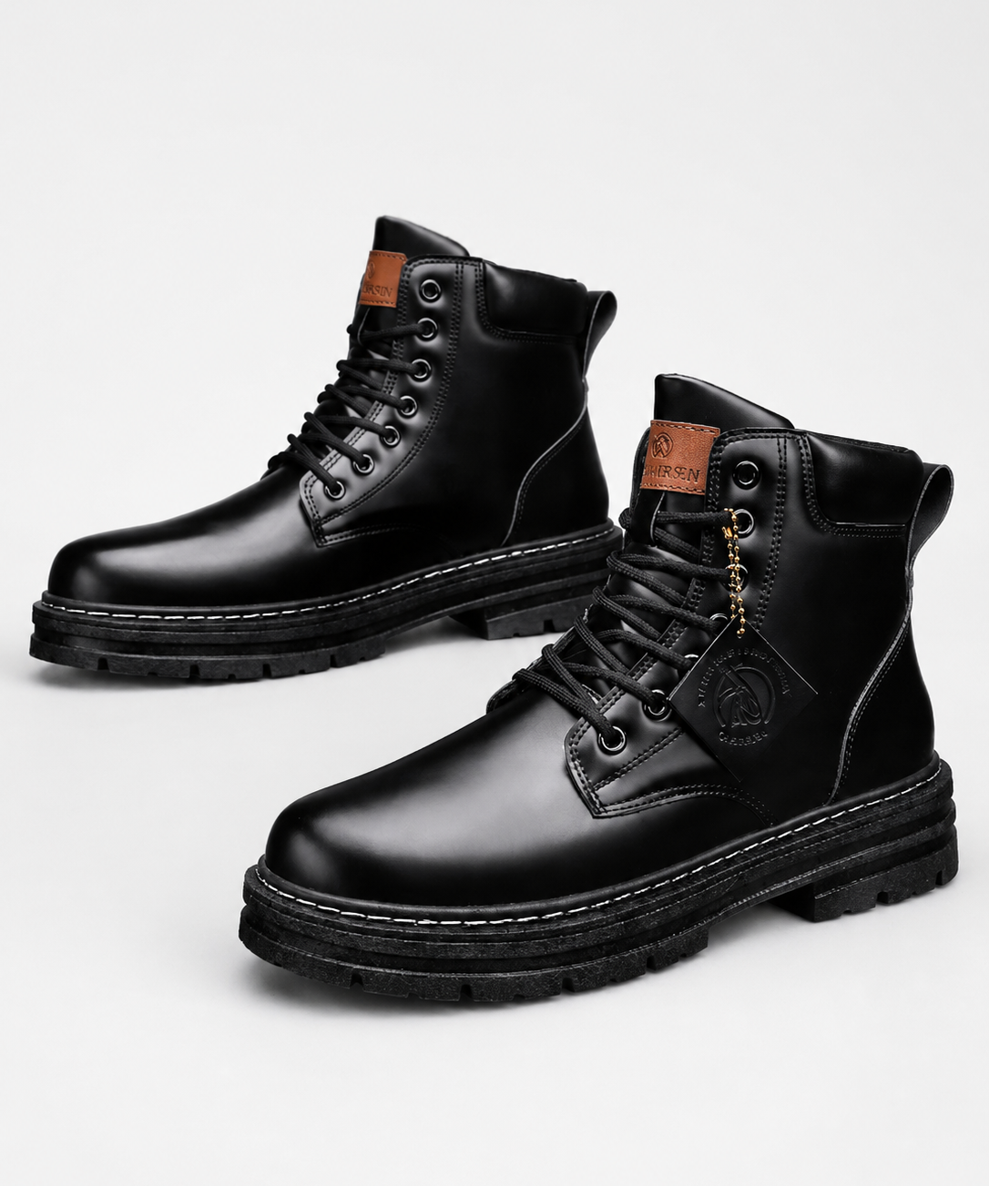 Bottes Urbaines – Coupe Mi-Haute, Laçage Frontal, Pour le Quotidien et la Ville