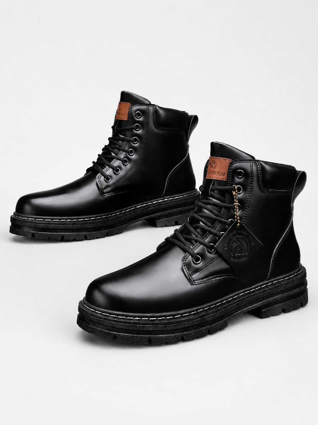 Bottes Urbaines – Coupe Mi-Haute, Laçage Frontal, Pour le Quotidien et la Ville