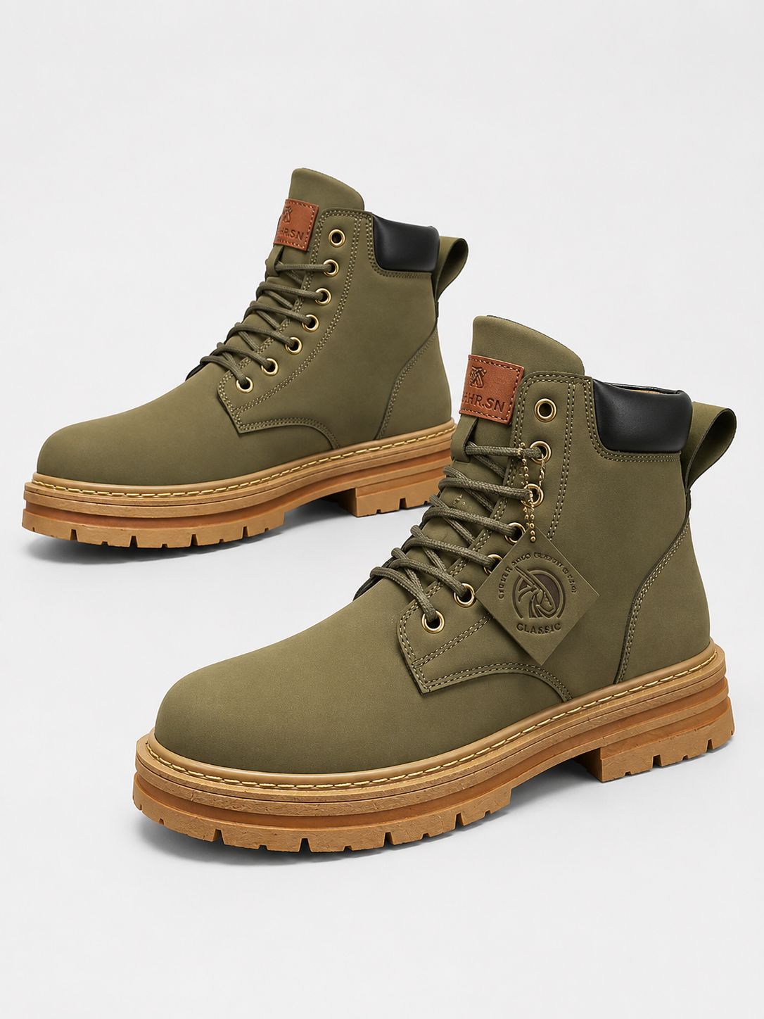 Bottes Urbaines – Coupe Mi-Haute, Laçage Frontal, Pour le Quotidien et la Ville