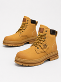 Bottes Urbaines – Coupe Mi-Haute, Laçage Frontal, Pour le Quotidien et la Ville