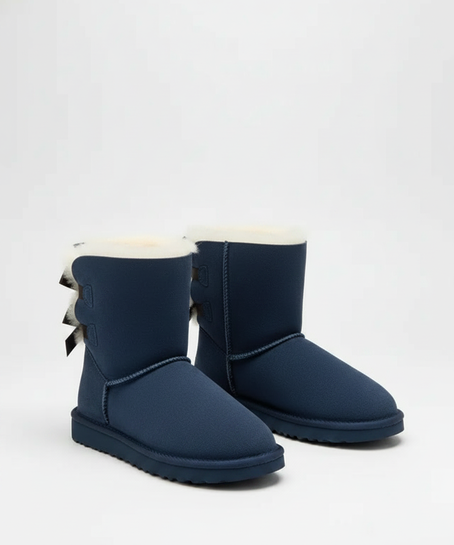 Bottes de Neige Mi-Mollet – Enfilage Facile, Semelle Antidérapante, Pour les Journées Froides