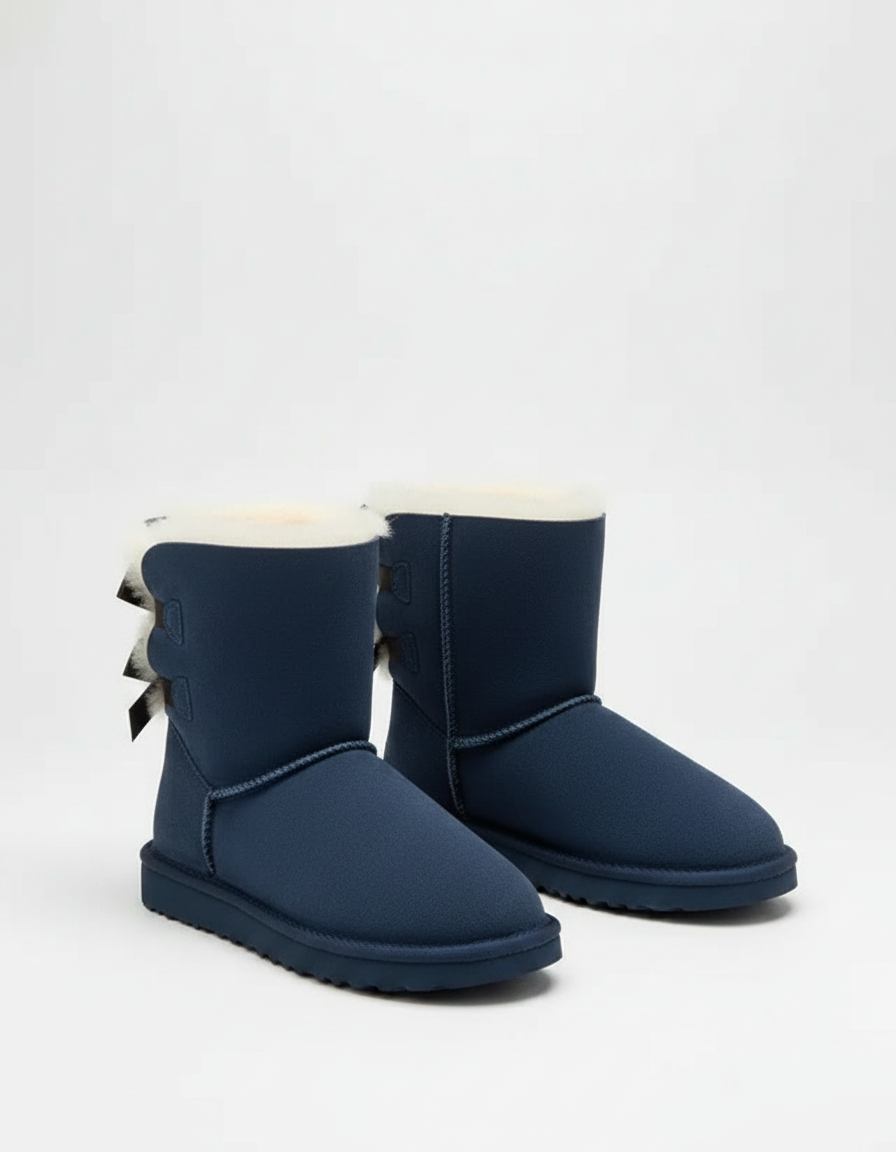 Bottes de Neige Mi-Mollet – Enfilage Facile, Semelle Antidérapante, Pour les Journées Froides