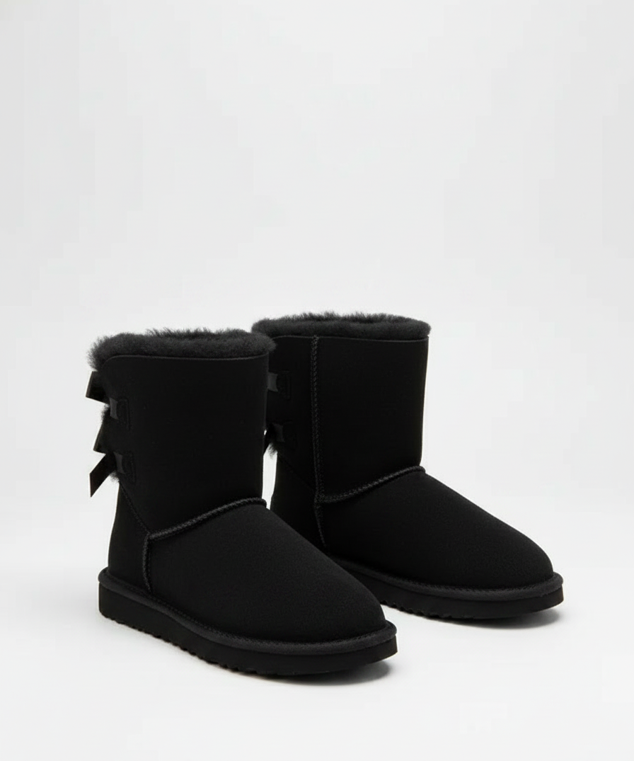 Bottes de Neige Mi-Mollet – Enfilage Facile, Semelle Antidérapante, Pour les Journées Froides